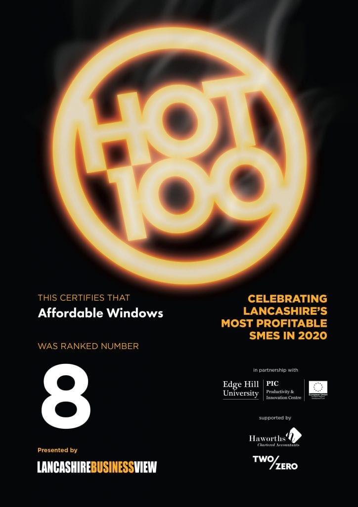 Affordable Windows Group Lancashire Hot 100